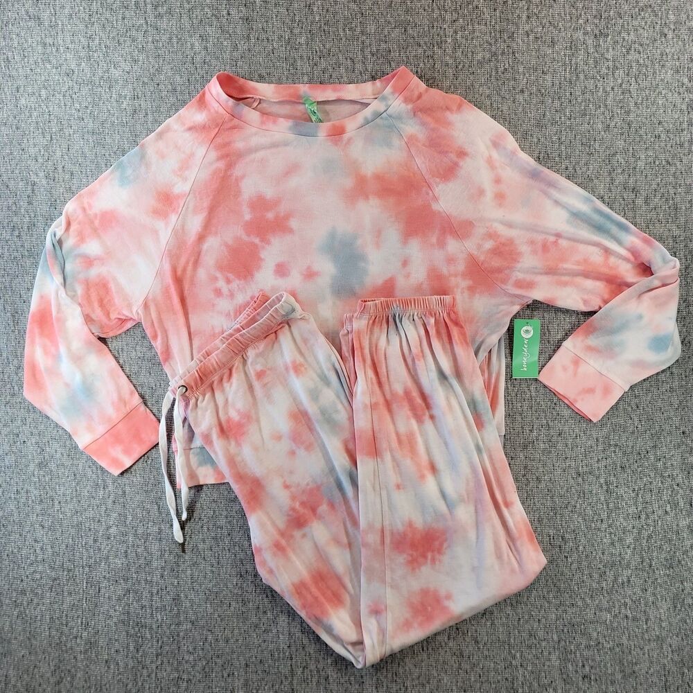 Honeydew Intimates Star Seeker Lounge Set NWT Womens Pink Blue Tie Dye Pajamas L